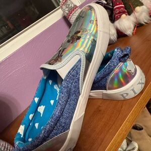 Pixar Slip-On Sneakers - Iridescent and Blue size 7